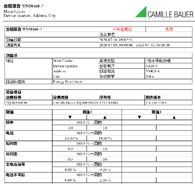 電能質量監(jiān)控軟件-結果報告